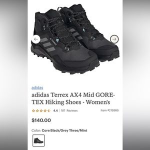 adidas Terrex AX4 Mid GORE-TEX Hiking Shoes